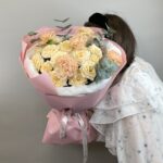 нежный букет с эвкалиптом